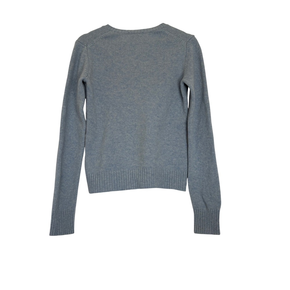 Gap Womens Light Blue Lambswool Blend V-Neck Stretch Sweater Size M - Picture 2 of 7